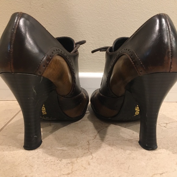 BONGO vintage 90s heeled oxfords ankle booties 7 - Picture 5 of 9